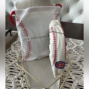 Lele Sadoughi Chicago Cubs Embroidered Knotted Headband - New With Tags